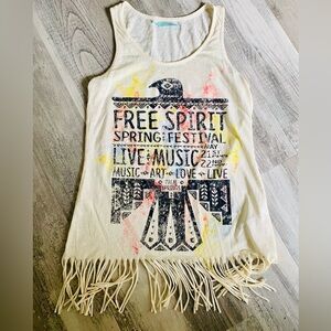 Music Festival fringe tank 🎶